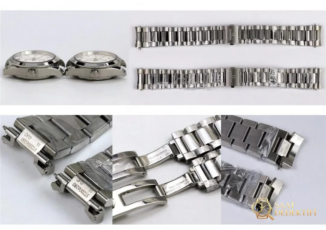 Gerçek-replika karşılaştırması: VS Factory Omega Seamaster 150 metre serisi kadın kol saati - Fosfor ve Super-LumiNova Gece Görünümü