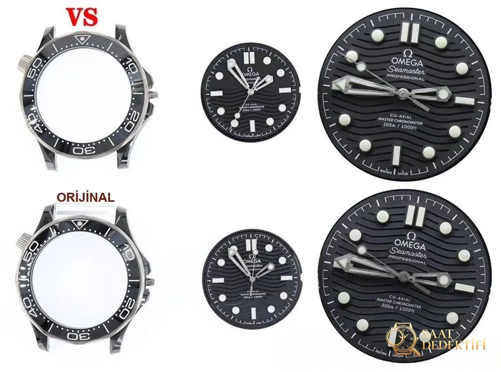 Gerçek-replika karşılaştırması: VS Factory Omega seramik-titanyum Seamaster 300m + naiad lock, orijinal ve piyasa versiyonuyla karşılaştırmalı dalış saati incelemesi - Makro Kadran ve İndeks İşçiliği