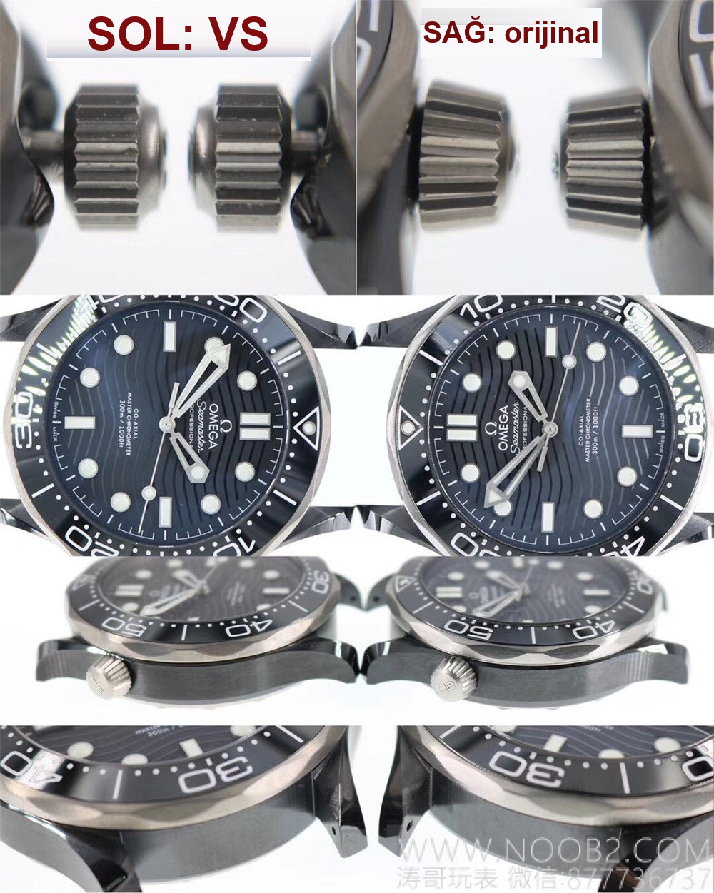 Gerçek-replika karşılaştırması: VS Factory Omega seramik-titanyum Seamaster 300m + naiad lock, orijinal ve piyasa versiyonuyla karşılaştırmalı dalış saati incelemesi — 15. fotoğraf