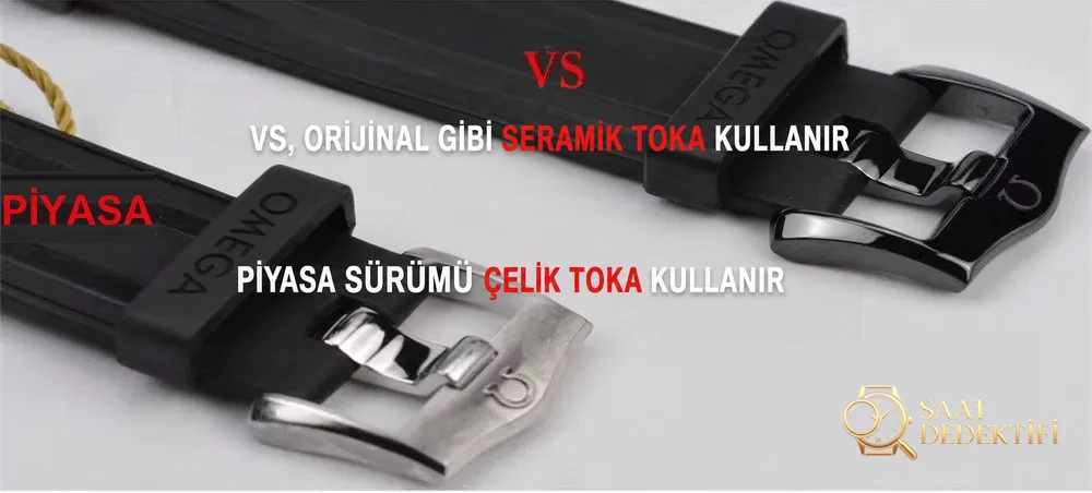 Gerçek-replika karşılaştırması: VS Factory Omega seramik-titanyum Seamaster 300m + naiad lock, orijinal ve piyasa versiyonuyla karşılaştırmalı dalış saati incelemesi - Dalgıç Kilit Uzatması ve Toka Güvenliği