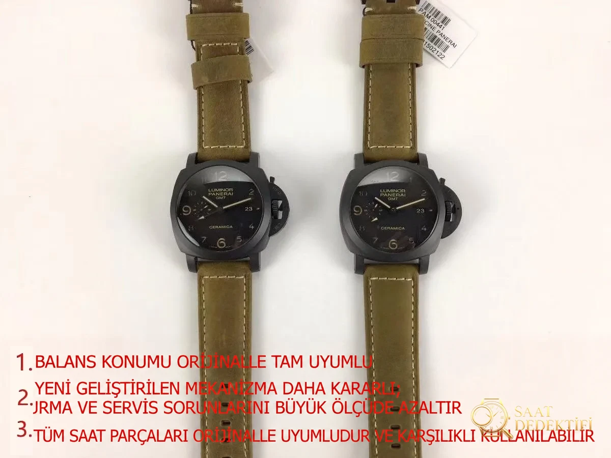 Gerçek-replika karşılaştırması: VS Factory Panerai PAM441 V2 versiyonunda kullanılan kendi üretimi Cal.P9001 mekanizmasının orijinaline kıyasla eksileri neler? - Kadran Detayı ve Bezel İşçiliği