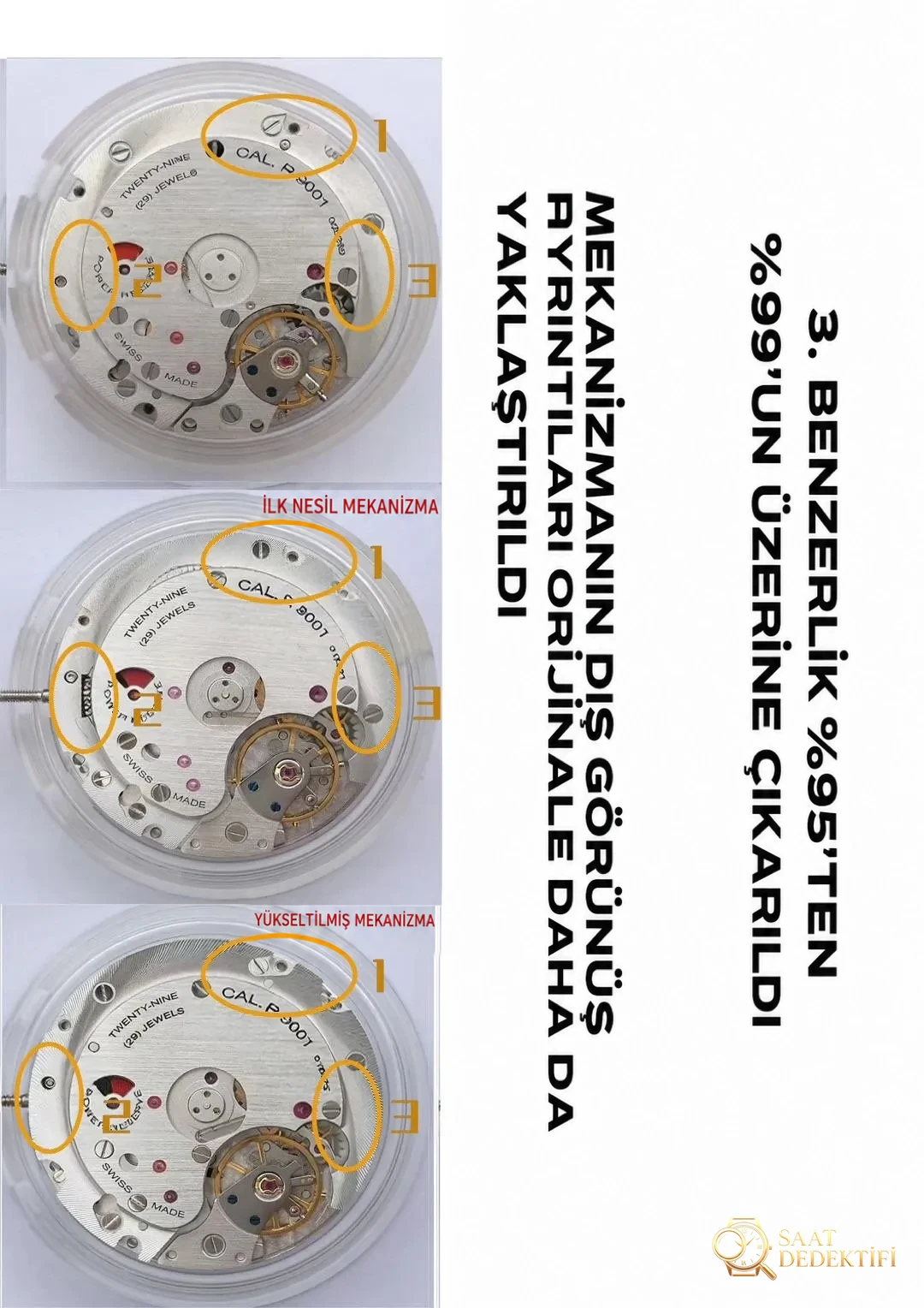 Gerçek-replika karşılaştırması: VS Factory Panerai PAM441 V2 versiyonunda kullanılan kendi üretimi Cal.P9001 mekanizmasının orijinaline kıyasla eksileri neler? - Bilezik, Toka ve Klips Mekanizması