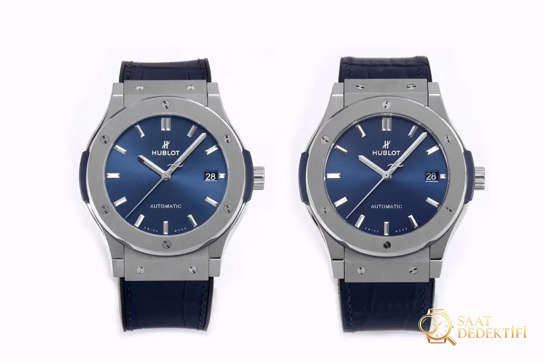 Gerçek-replika karşılaştırması: WWF Factory Hublot Classic Fusion serisi 511.NX.7170.LR 45 MM replika saat ile orijinalin karşılaştırmalı incelemesi - Arka Kapak ve Mekanizma Detayı