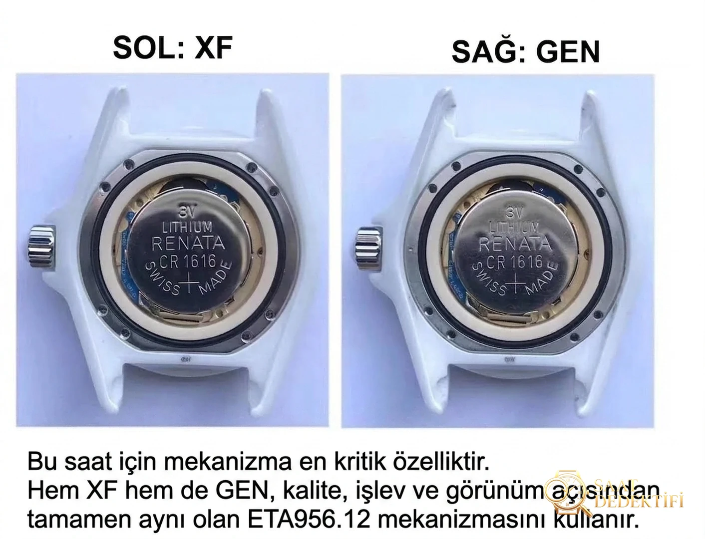 Gerçek-replika karşılaştırması: XF Chanel J12 siyah ve beyaz, orijinal İsviçre kuvars mekanizması ETA956 ile üretilen replika iyi mi? - Makro Kadran ve İndeks İşçiliği