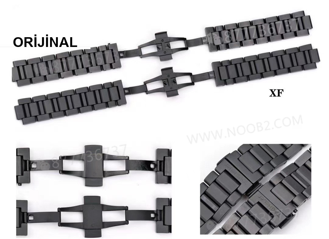 Gerçek-replika karşılaştırması: XF Factory TAG Heuer Carrera seramik kayışlı 43 mm saatin işçiliği nasıl? — 15. fotoğraf