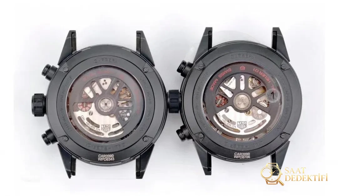 Gerçek-replika karşılaştırması: XF Factory TAG Heuer Carrera seramik kayışlı 43 mm saatin işçiliği nasıl? - Toka İçi Mikro Ayar Mekanizması