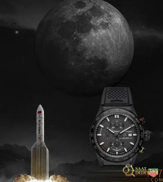 Gerçek-Replika Karşılaştırması: XF TAG Heuer Carrera Ay Yüzeyi Heuer 01 CLEP Özel Sürüm - Bilezik, Toka ve Klips Mekanizması