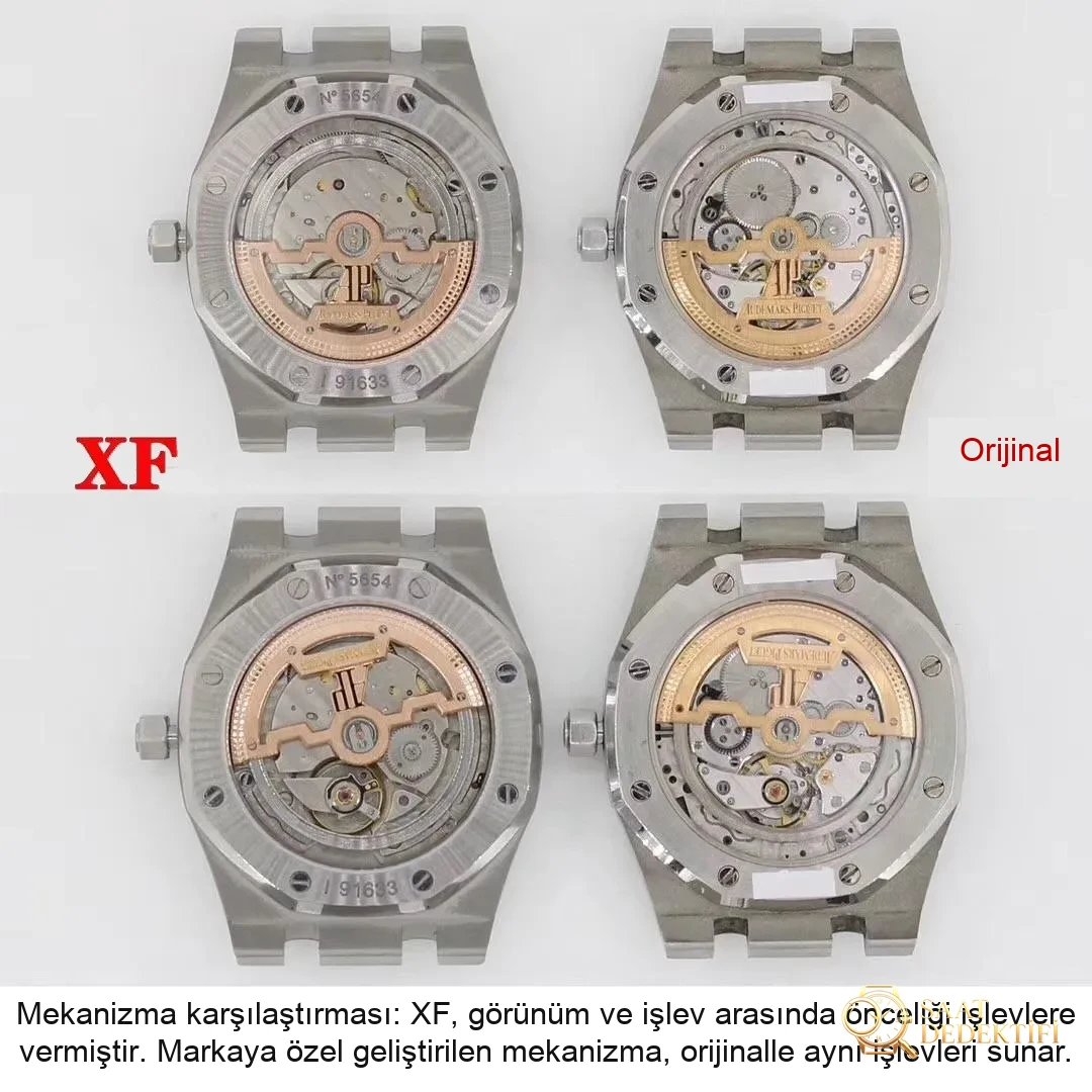 Gerçek-replika karşılaştırması: XF15202 replika ile orijinal AP Royal Oak klasik ultra ince iki iğneli çelik saat - Bilekte Duruş ve Kasa Orantısı