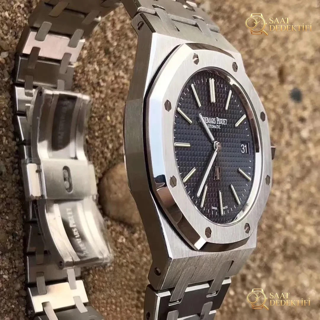 Gerçek-replika karşılaştırması: XF15202 replika ile orijinal AP Royal Oak klasik ultra ince iki iğneli çelik saat - Bilezik Bakla Ayrımı ve Pim Yapısı