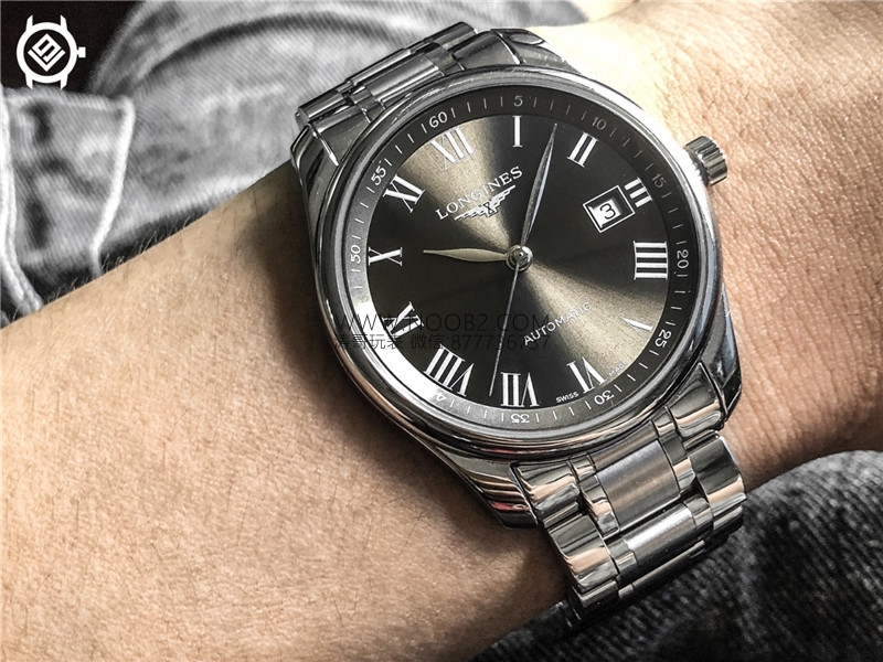 Gerçek-Replika Karşılaştırması: Yeni V9 Factory Longines Master Collection Gri Kadranlı 40 mm 3 Konum Tek Takvimli L2.793.4.71.6 Replika İncelemesi — 23. fotoğraf
