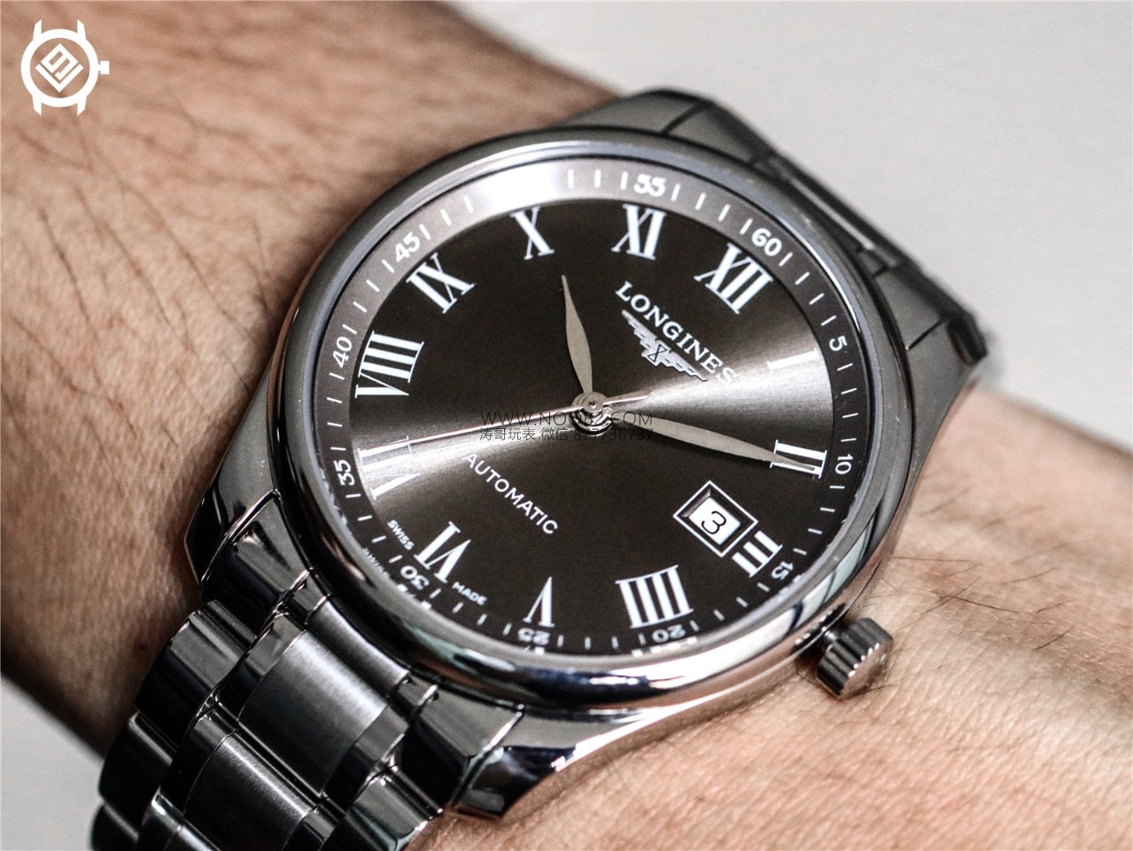 Gerçek-Replika Karşılaştırması: Yeni V9 Factory Longines Master Collection Gri Kadranlı 40 mm 3 Konum Tek Takvimli L2.793.4.71.6 Replika İncelemesi — 24. fotoğraf