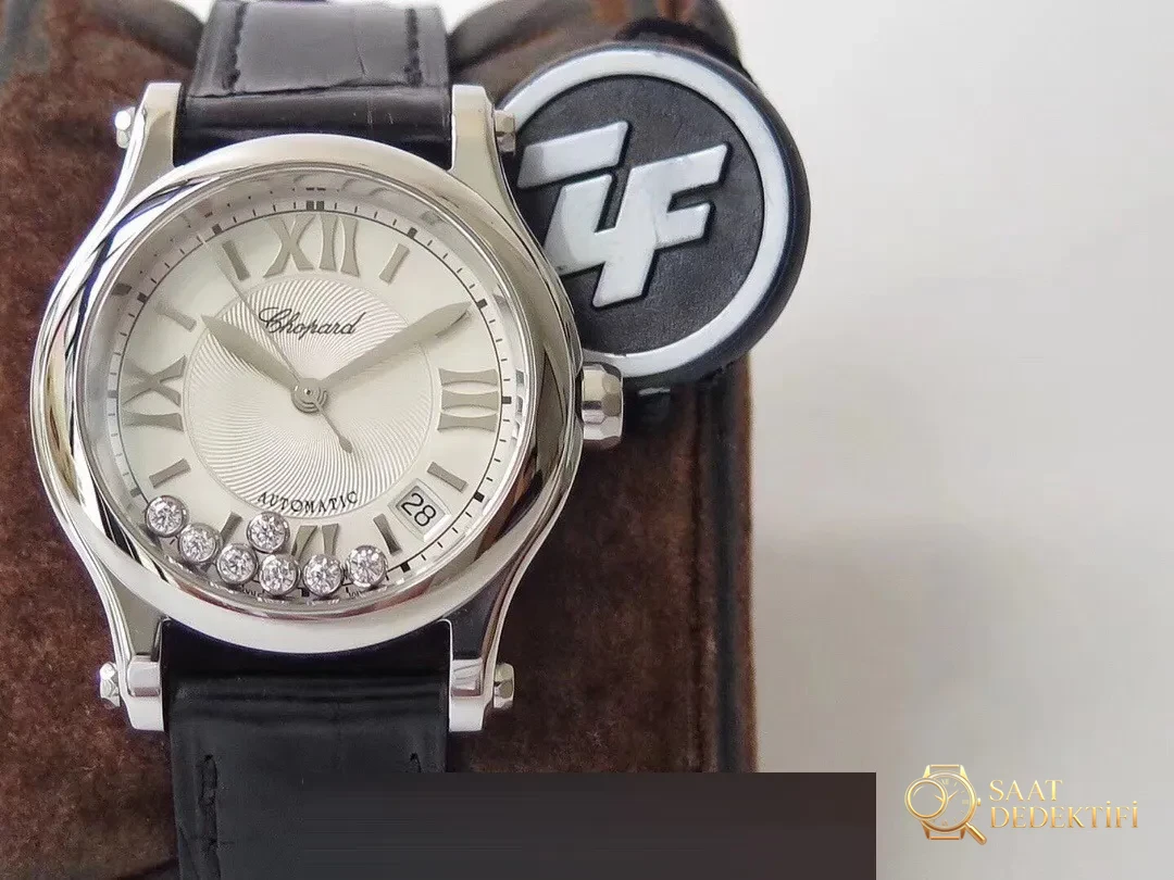 Gerçek-Replika Karşılaştırması: ZF Factory Chopard Happy Diamonds 7 Elmaslı 278559, Sea-Gull 2892 Mekanizmalı 36 mm Otomatik Kadın Kol Saati — Orijinal İncelemesi - Bilezik, Toka ve Klips Mekanizması