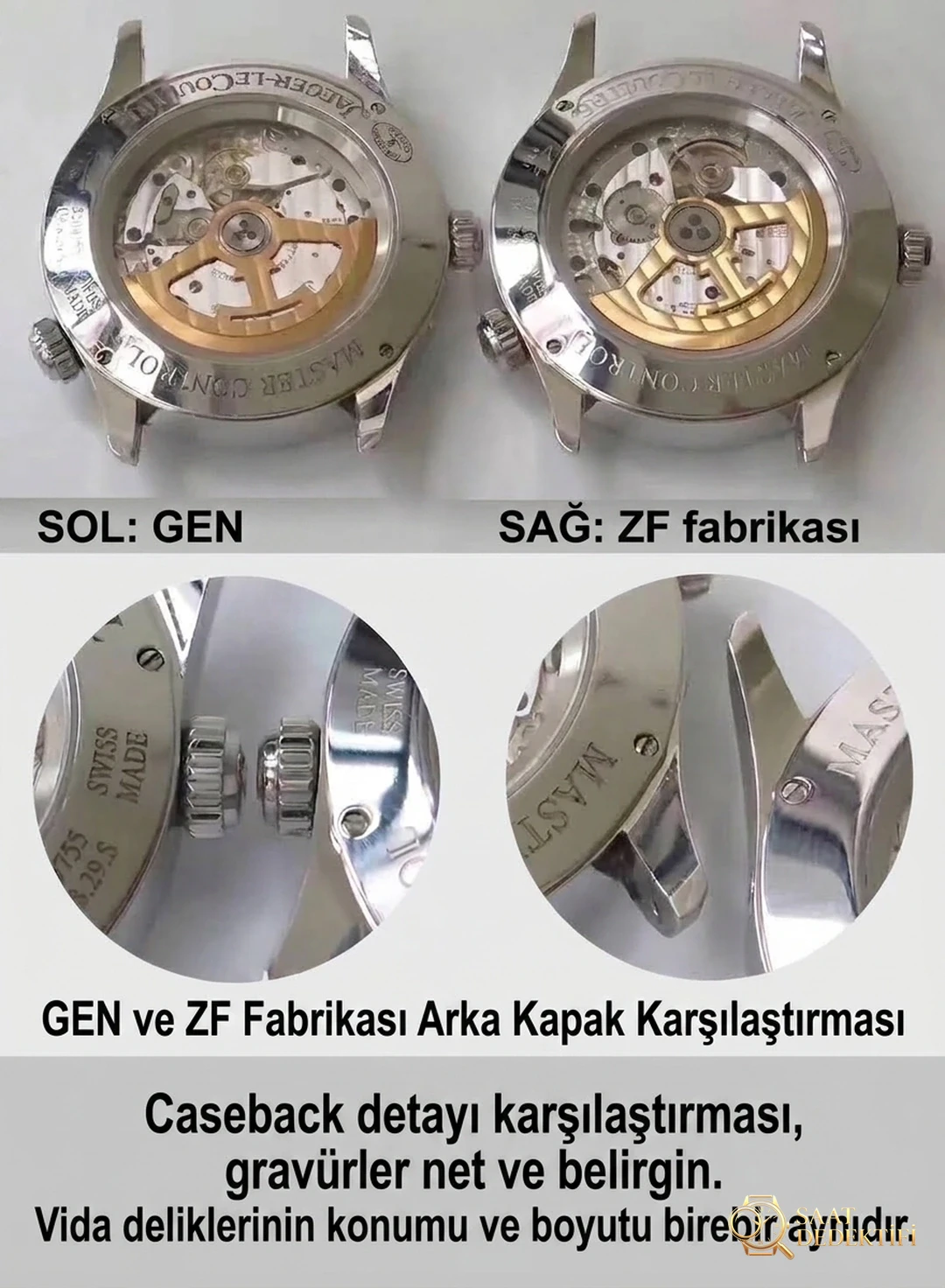 Gerçek-replika karşılaştırması: ZF Factory Jaeger-LeCoultre Master Geographic Q1428421 replika saatin orijinalle karşılaştırmalı incelemesi - Bilekte Duruş ve Kasa Orantısı