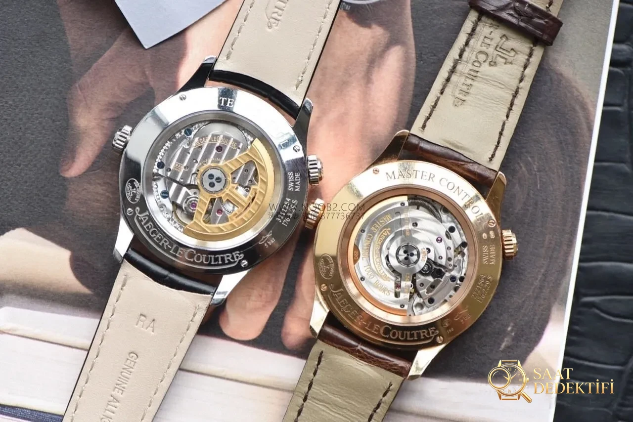 Gerçek-replika karşılaştırması: ZF Factory Jaeger-LeCoultre Master Geographic Q1428421 replika saatin orijinalle karşılaştırmalı incelemesi - Mekanizma Çark Dizilimi ve Taş Yatakları
