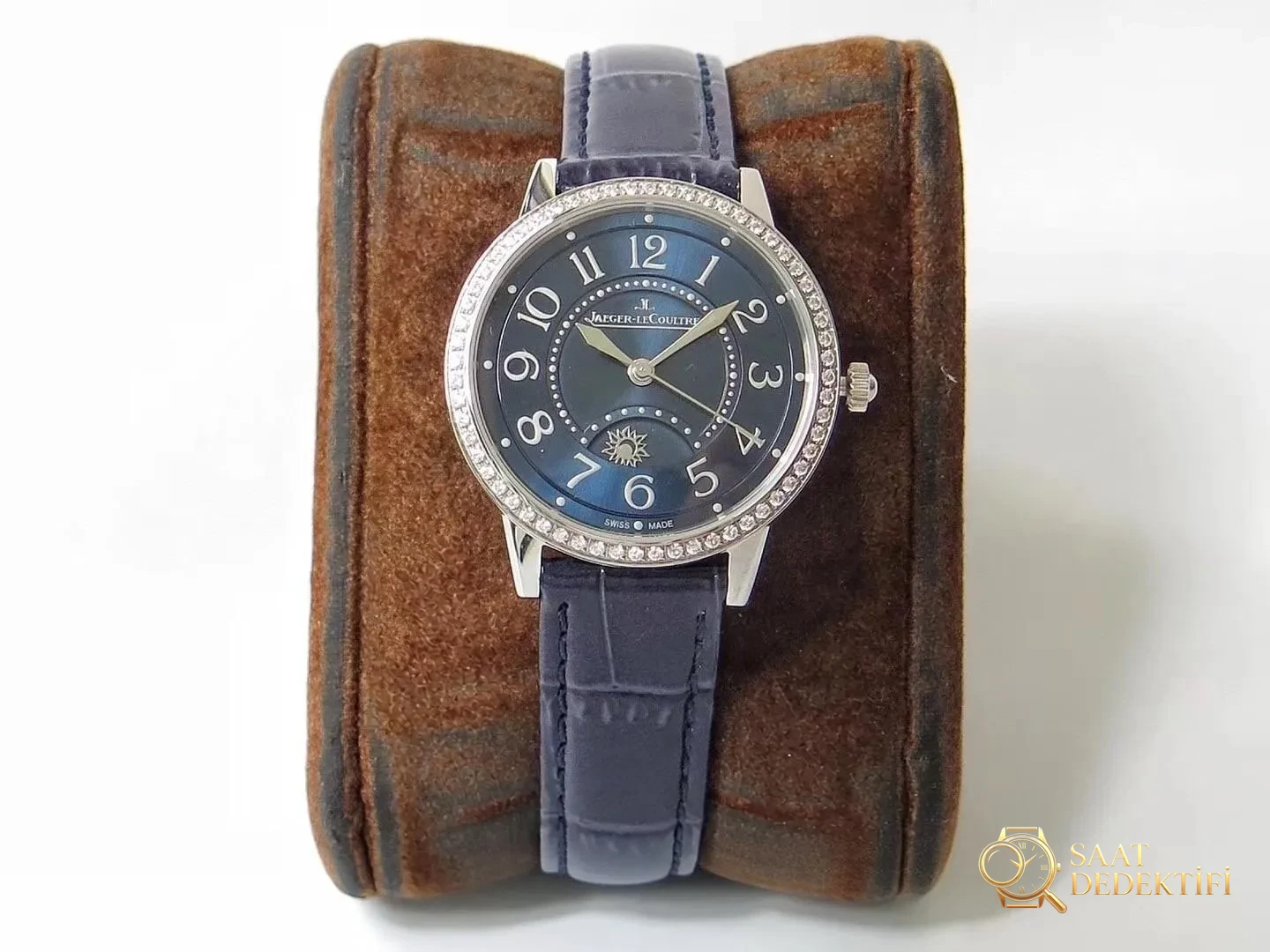 Gerçek-replika karşılaştırması: ZF Factory Jaeger-LeCoultre Rendez-Vous serisi 3468480 kadın mavi kadranlı replika saatin orijinalle karşılaştırmalı incelemesi - Yan Profil ve Kordon Bağlantısı