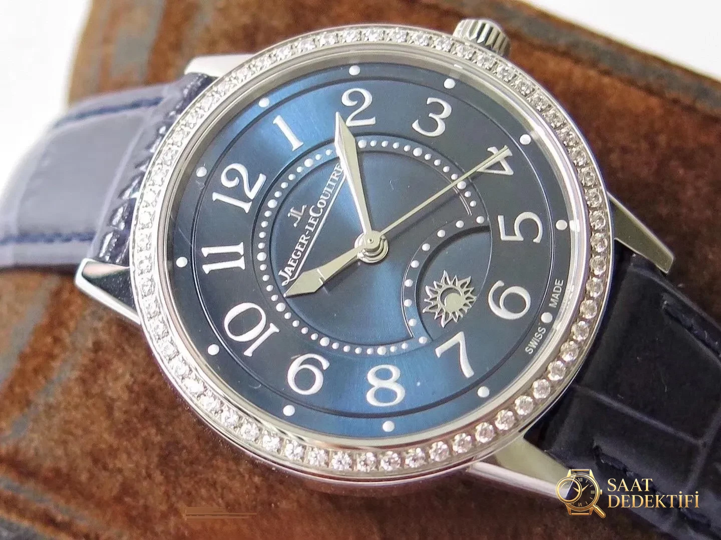 Gerçek-replika karşılaştırması: ZF Factory Jaeger-LeCoultre Rendez-Vous serisi 3468480 kadın mavi kadranlı replika saatin orijinalle karşılaştırmalı incelemesi - Tepe Koruması ve Ayar Fonksiyonu