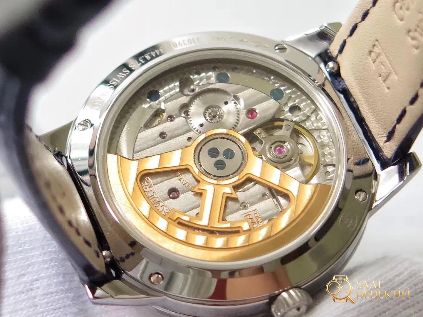 Gerçek-replika karşılaştırması: ZF Factory Jaeger-LeCoultre Rendez-Vous serisi 3468480 kadın mavi kadranlı replika saatin orijinalle karşılaştırmalı incelemesi - Toka İçi Mikro Ayar Mekanizması