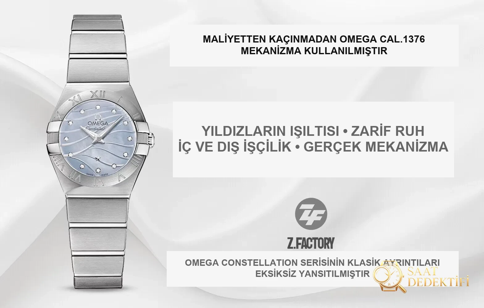 Omega Constellation ZF Factory Review - Vue de face et conception du boîtier
