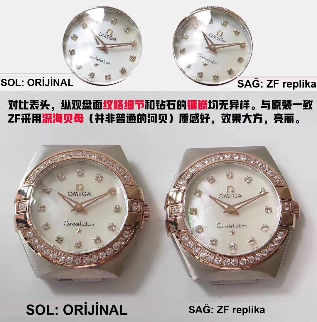 Gerçek-replika karşılaştırması: ZF Factory Omega Constellation kuvars kadın saati orijinalle inceleme — 4. fotoğraf