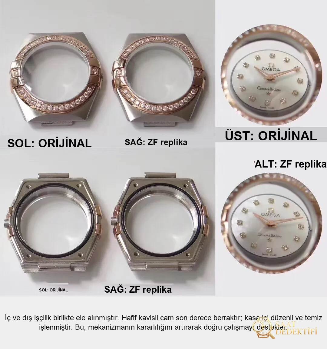 Réel ou réplique : examen de la montre à quartz pour femme Omega Constellation de ZF Factory avec original - Clip Lock et Laser Stamps