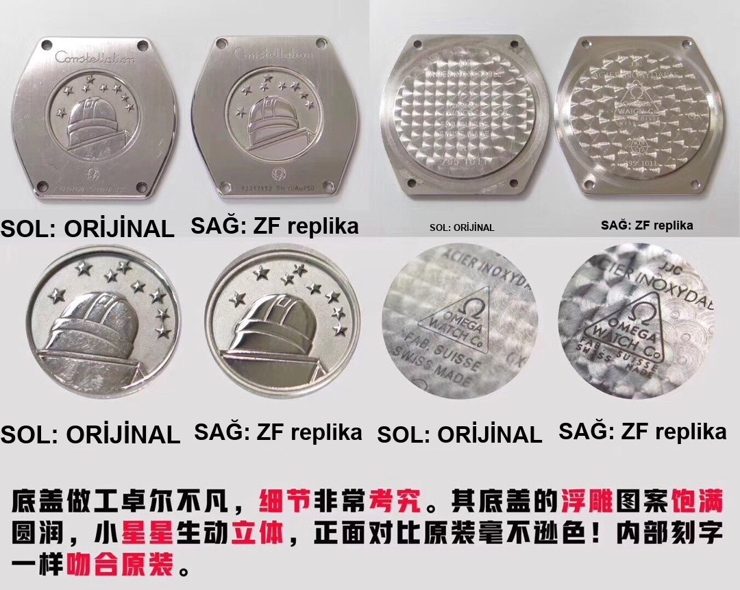 Gerçek-replika karşılaştırması: ZF Factory Omega Constellation kuvars kadın saati orijinalle inceleme — 8. fotoğraf