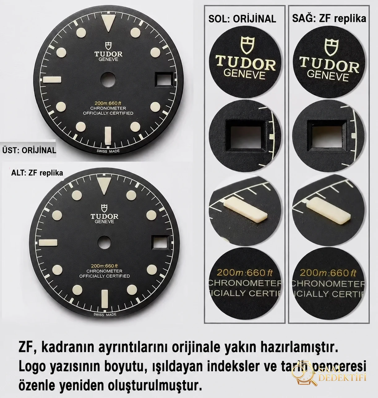 Gerçek-replika karşılaştırması: ZF Factory Tudor M79470 Black Bay 39 mm GMT ilk bakışta belli olur mu? - Makro Mekanizma Köprüleri ve Cenevre Çizgileri