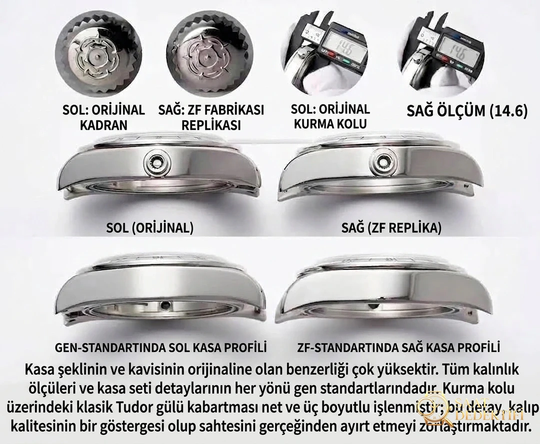 Gerçek-replika karşılaştırması: ZF Factory Tudor M79470 Black Bay 39 mm GMT ilk bakışta belli olur mu? - Arka Kapak ve Mekanizma Detayı
