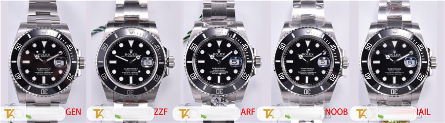 Gerçek-replika karşılaştırması: ZZ Factory AR Factory NAIL ve N Factory Rolex siyah su hayaleti replika saatiyle orijinalin en detaylı görselli incelemesi — 1. fotoğraf