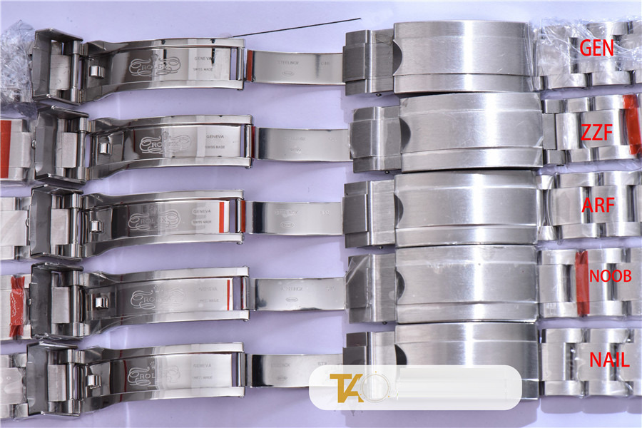 Gerçek-replika karşılaştırması: ZZ Factory AR Factory NAIL ve N Factory Rolex siyah su hayaleti replika saatiyle orijinalin en detaylı görselli incelemesi — 42. fotoğraf