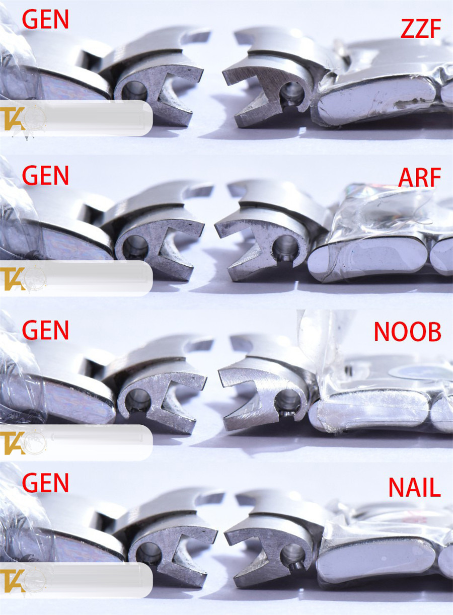 Gerçek-replika karşılaştırması: ZZ Factory AR Factory NAIL ve N Factory Rolex siyah su hayaleti replika saatiyle orijinalin en detaylı görselli incelemesi — 47. fotoğraf