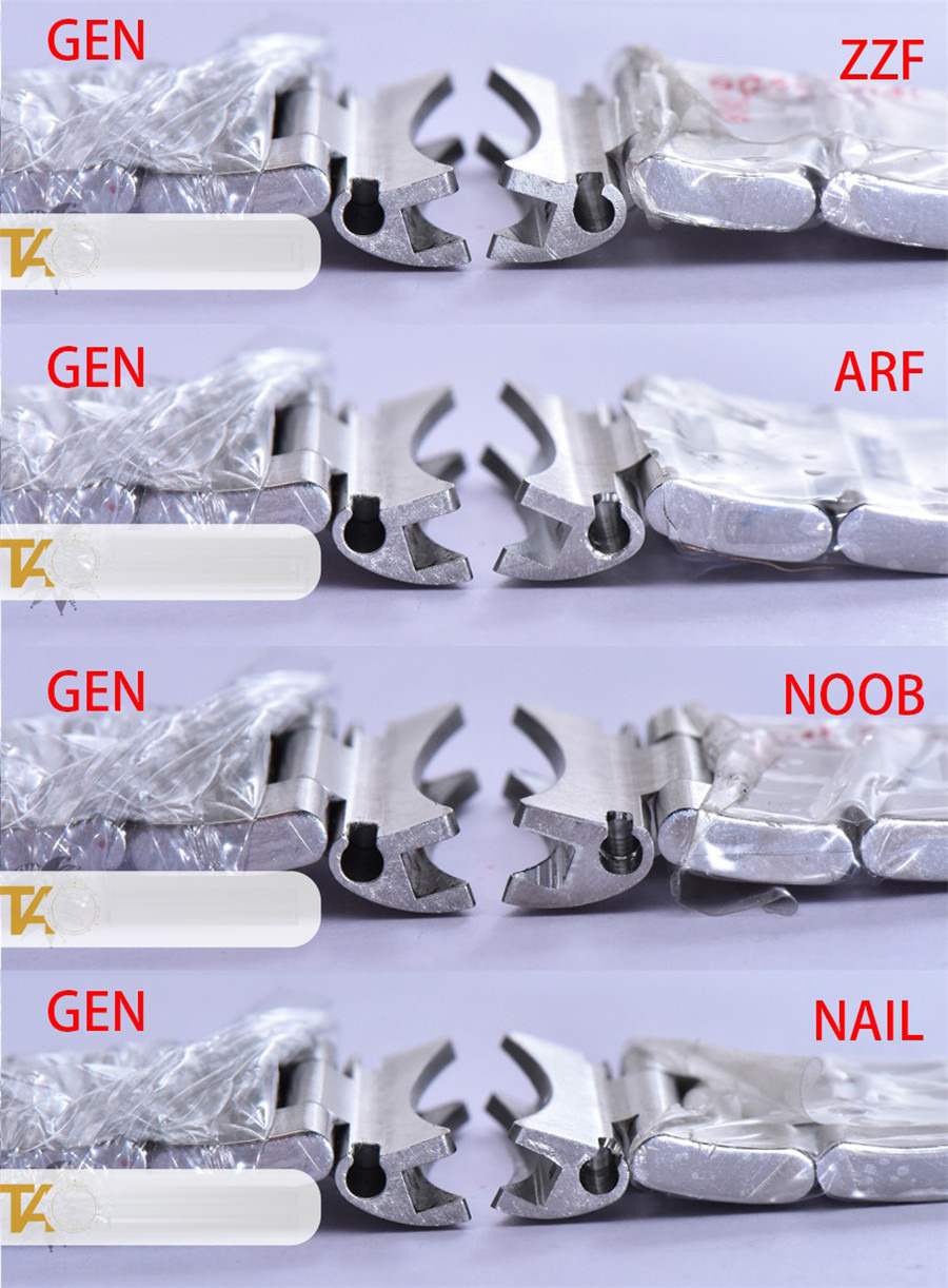Gerçek-replika karşılaştırması: ZZ Factory AR Factory NAIL ve N Factory Rolex siyah su hayaleti replika saatiyle orijinalin en detaylı görselli incelemesi — 48. fotoğraf