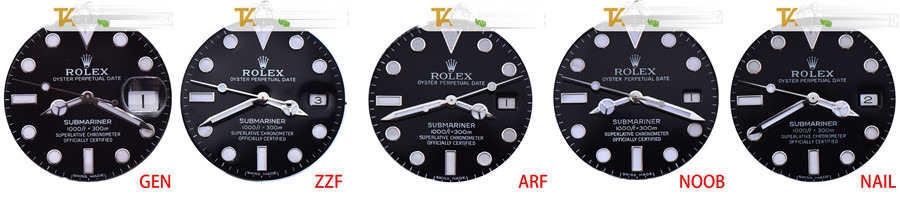 Gerçek-replika karşılaştırması: ZZ Factory AR Factory NAIL ve N Factory Rolex siyah su hayaleti replika saatiyle orijinalin en detaylı görselli incelemesi — 50. fotoğraf