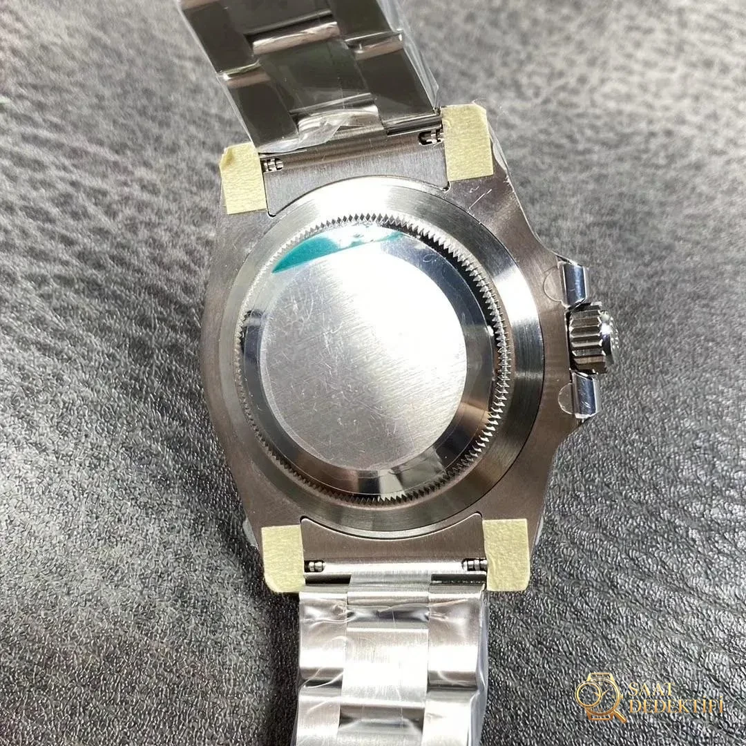 Gerçek-Replika Karşılaştırması: ZZ Factory V2S Rolex Yeşil Su Hayaleti + Clean Yeşil Bezel + Dolu Merkez Mili + İşlenmiş Çubuk İşaretler + Üç Boyutlu Akrep ve Yelkovan, Yükseltilmiş Sürümün Gerçek Çekimleri - Tepe Kilit Mekanizması ve Conta Yapısı