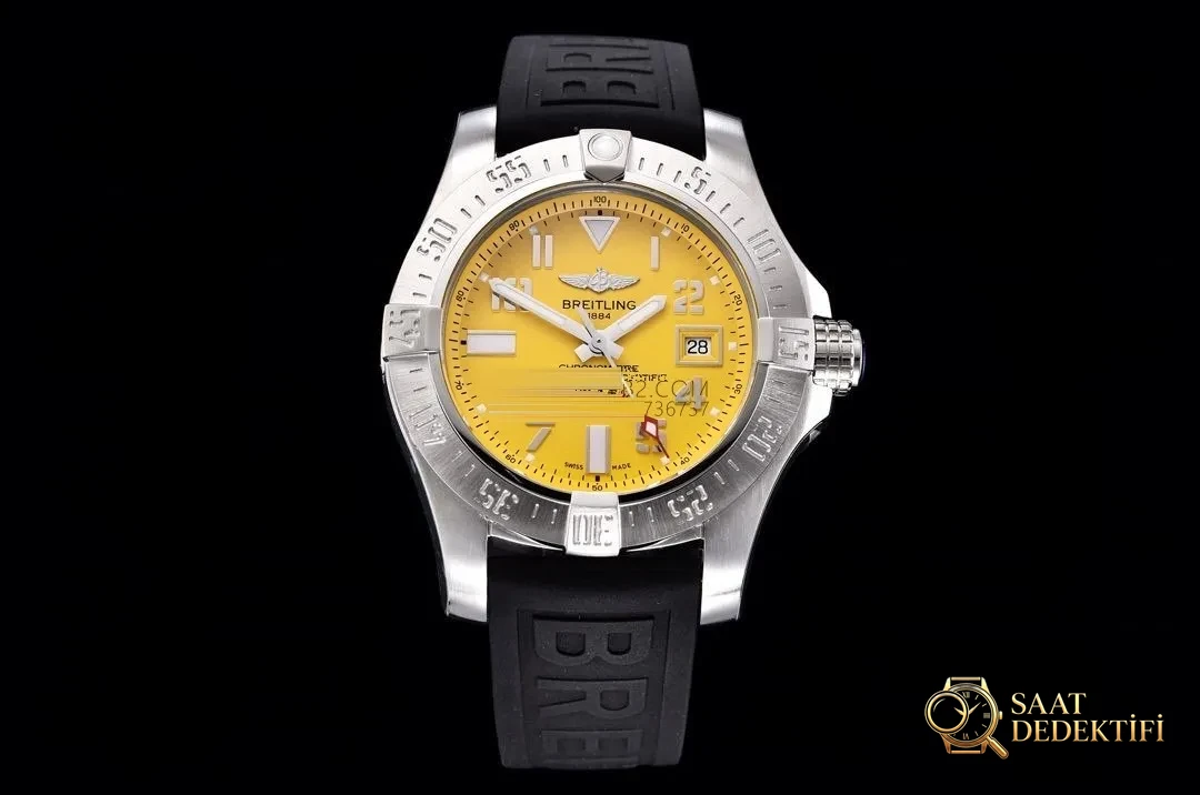 Gerçek tahliye valfli tek saat: GF Factory V2 versiyon Breitling Avenger II Seawolf replika saat (45 mm) incelemesi - Kasa Profili ve Kurma Kolu İncelemesi