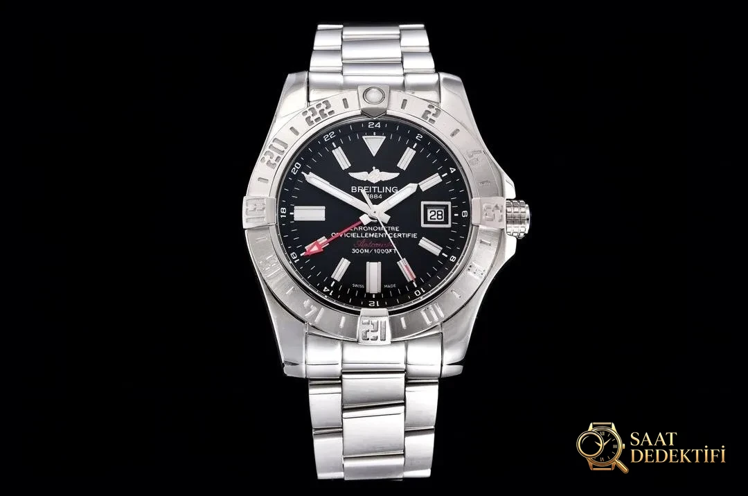 GF Factory V2 Breitling Avenger II GMT A3239011 güncellenmiş versiyon replika saat ile orijinal karşılaştırmalı inceleme - Kadran İbreleri ve Saniye Akışı