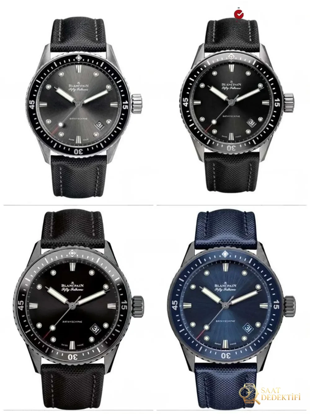 GF Factory Blancpain Fifty Fathoms 43 mm «Saten Paslanmaz Çelik» Detaylı İnceleme - Kadran Detayı ve Bezel İşçiliği