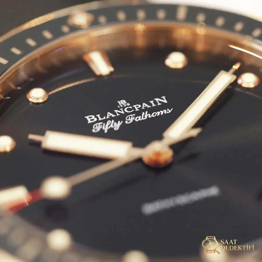 GF Factory Blancpain Fifty Fathoms 50 Fathoms Serisi 5000-36S30-B52A Kol Saati - Arka Kapak ve Mekanizma Detayı