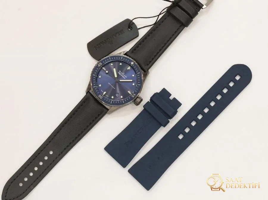 GF Factory Blancpain Fifty Fathoms 5000-0240-O52A Saat (Seramik Kasa) - Fosfor ve Super-LumiNova Gece Görünümü
