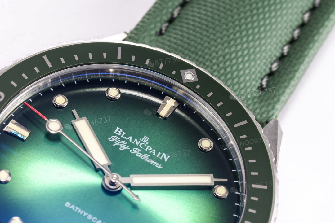 GF Factory Blancpain Fifty Fathoms 5000 Aurora Green çelik kasa limitli üretim incelemesi — 3. fotoğraf