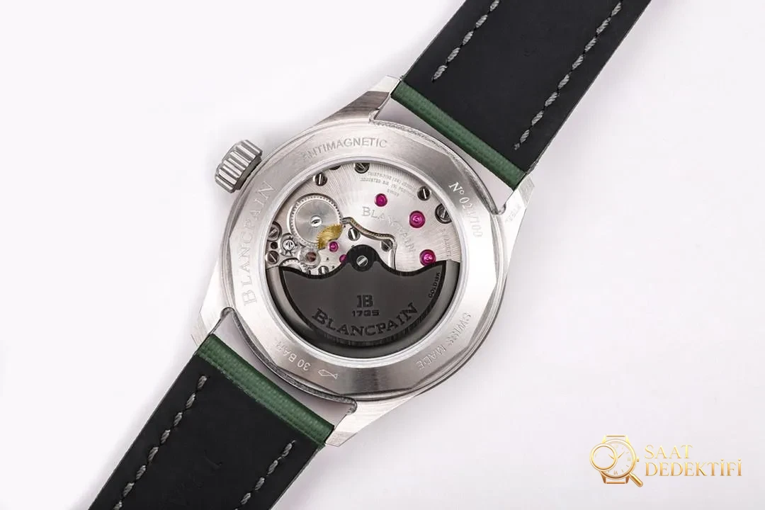 GF Factory Blancpain Fifty Fathoms 5000 Aurora Green çelik kasa limitli üretim incelemesi - Klips Kilidi ve Lazer Damgalar