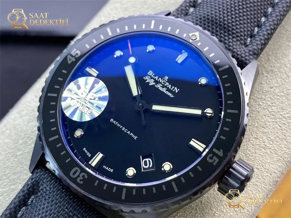 GF Factory Blancpain Fifty Fathoms 5000 serisi 43 mm saat almaya değer mi? - Kasa Profili ve Kurma Kolu İncelemesi