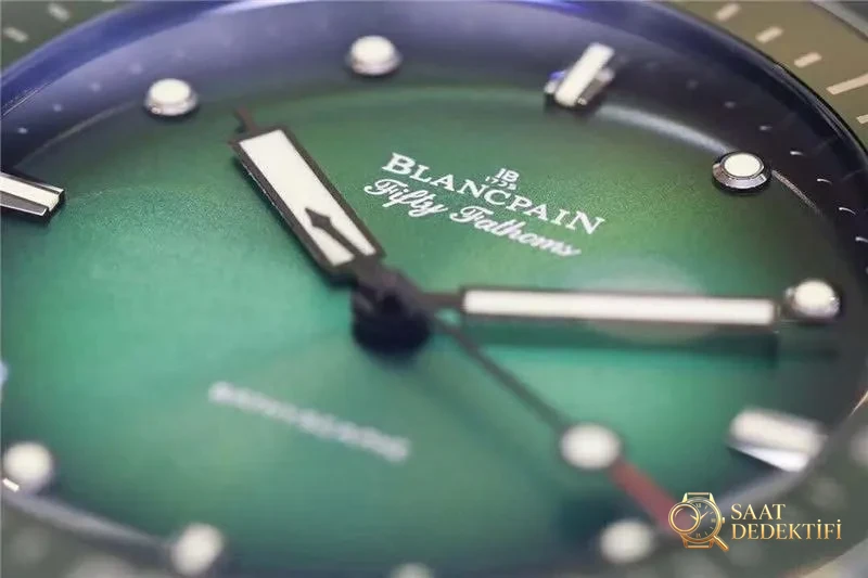 GF Factory Blancpain Fifty Fathoms 5005 Aurora Yeşili Seramik Saat İncelemesi - Kasa Profili ve Kurma Kolu İncelemesi