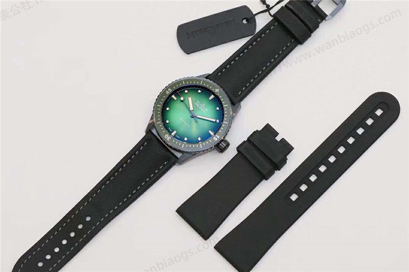 GF Factory Blancpain Fifty Fathoms 5005 Aurora Yeşili Seramik Saat İncelemesi — 6. fotoğraf