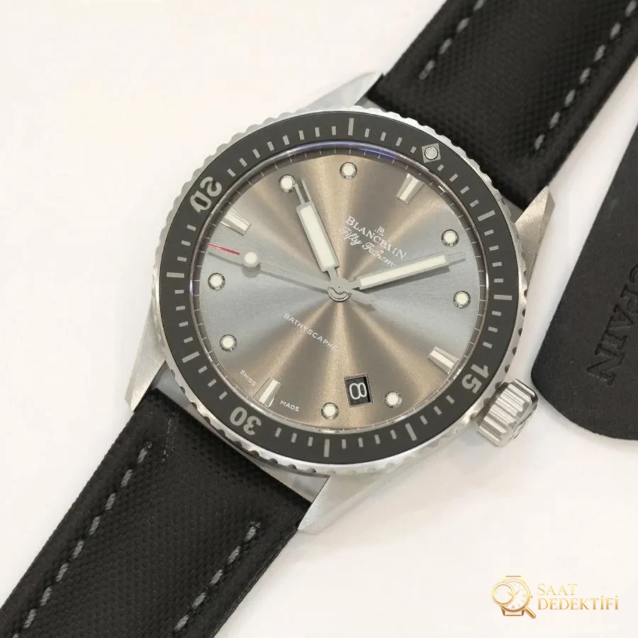 GF Factory Blancpain Fifty Fathoms 5100B-1110-B52A saati (çelik kasa) - Kadran Detayı ve Bezel İşçiliği