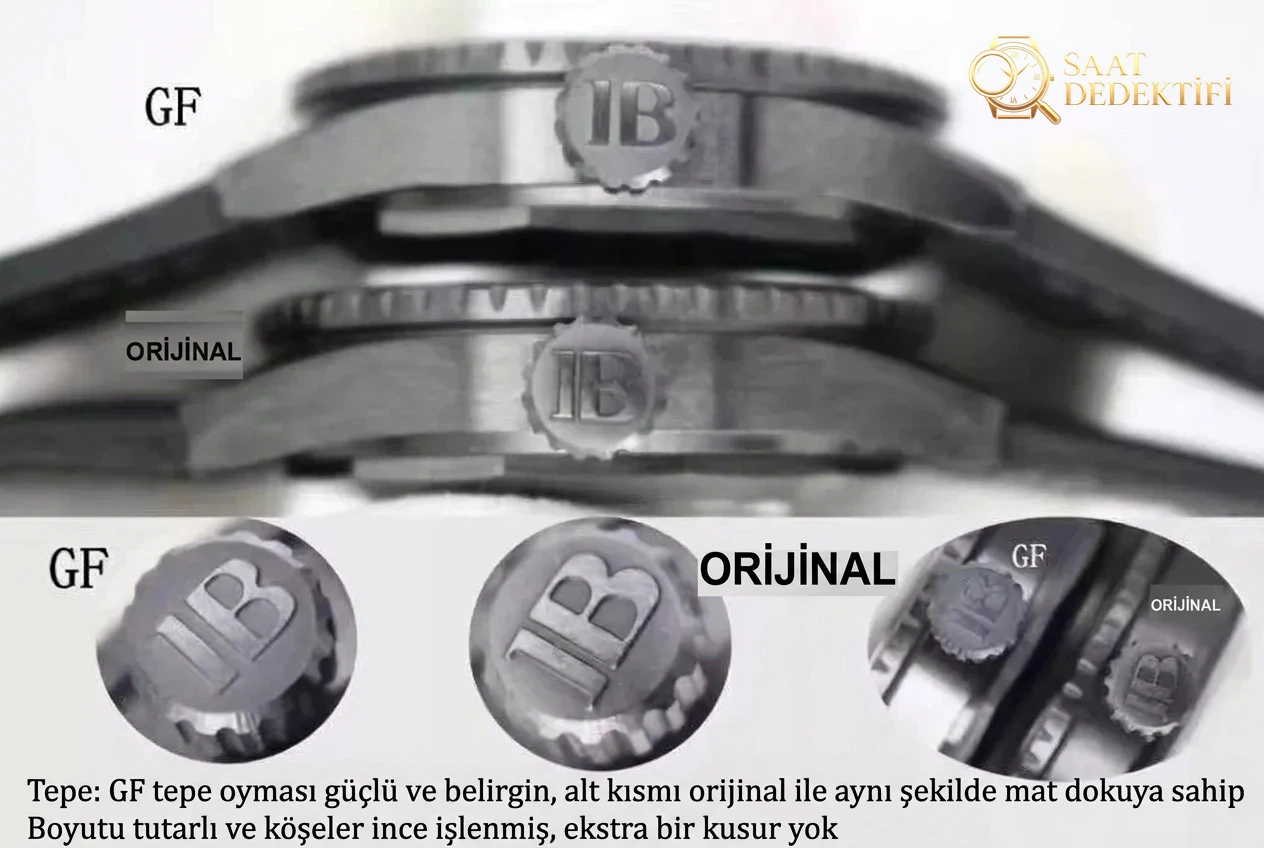 GF Factory Blancpain Fifty Fathoms seramik kasa 5000 serisi 43.6 mm replika saat orijinal karşılaştırmalı incelemesi - Makro Kadran ve İndeks İşçiliği