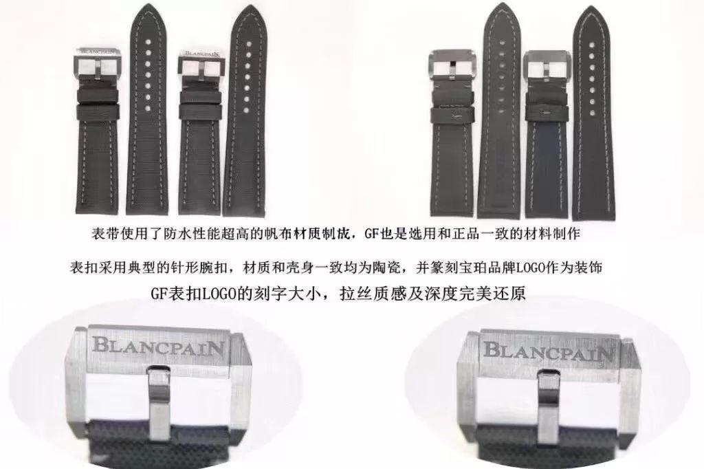 GF Factory Blancpain Fifty Fathoms seramik kasa 5000 serisi 43.6 mm replika saat orijinal karşılaştırmalı incelemesi — 10. fotoğraf