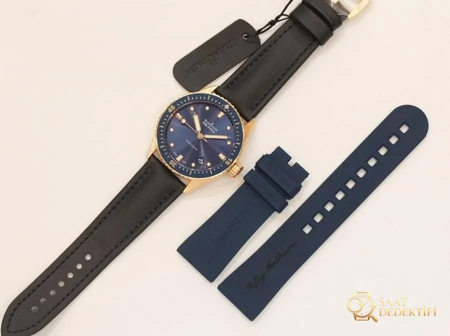 GF Factory Blancpain Fifty Fathoms serisi 5000-36S40-O52A saat - Fosfor ve Super-LumiNova Gece Görünümü