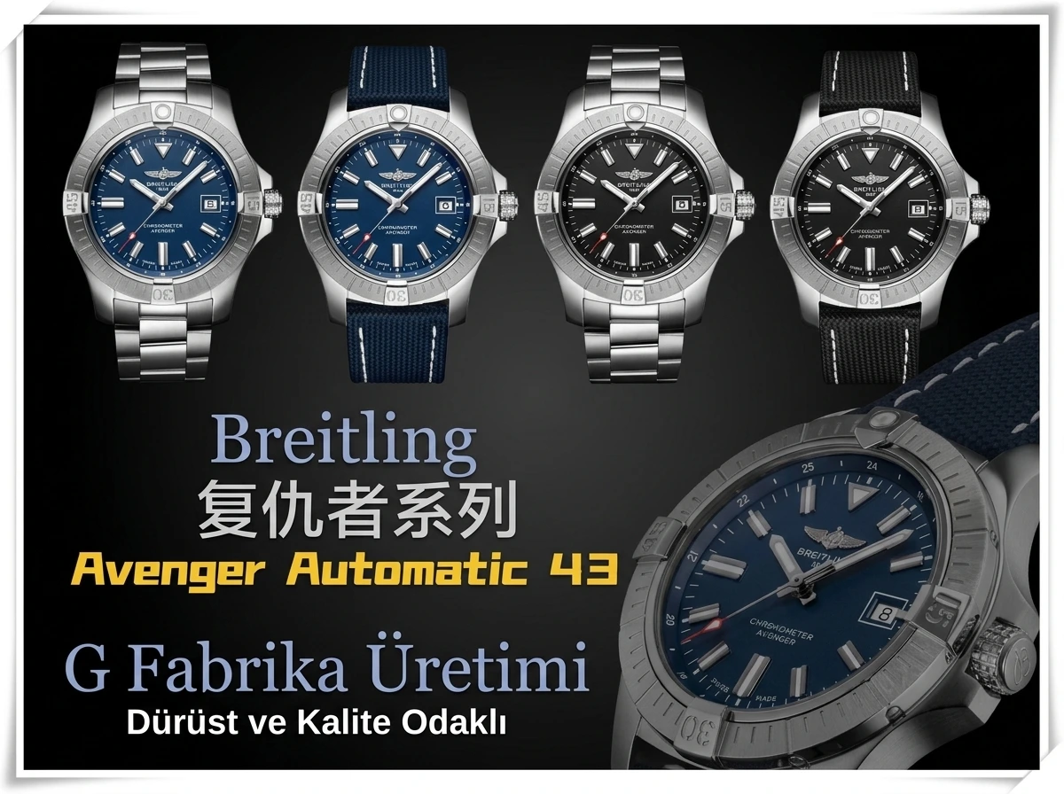 GF Factory Avenger 43, GF Factory resmi site, GF Factory saat, GF Factory Breitling, GF Avenger, GF Breitling, GF Breitling Avenger 43mm