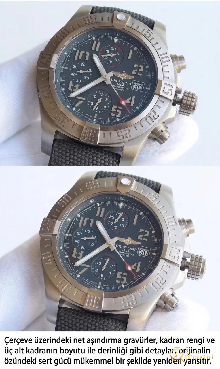 GF Factory Breitling Avenger gerçek-replika karşılaştırması ve orijinalle arasındaki fark nerede? - Mekanizma Zemberek ve Balans Detayı