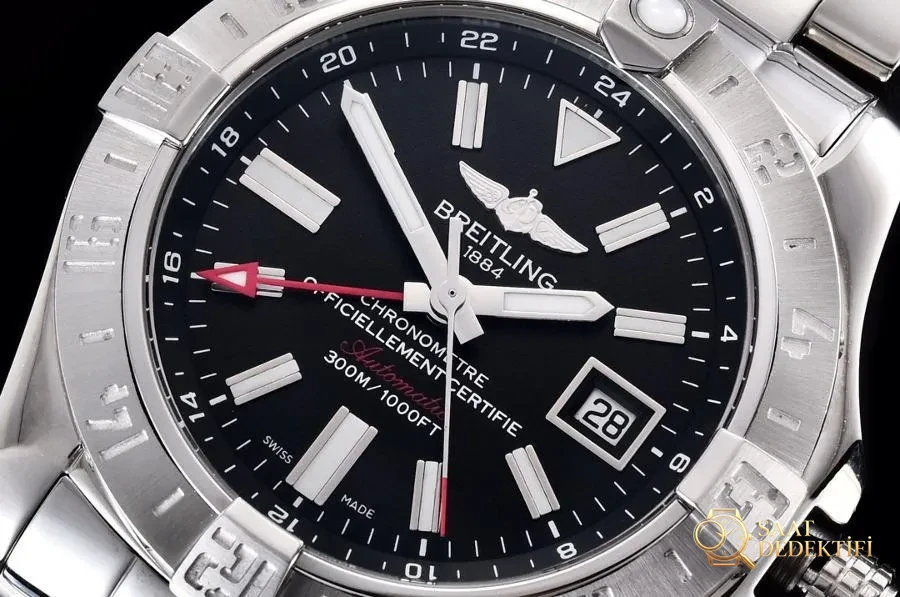 GF Factory Breitling Avenger II GMT Blackbird Replika Saat İncelemesi - Kadran Detayı ve Bezel İşçiliği